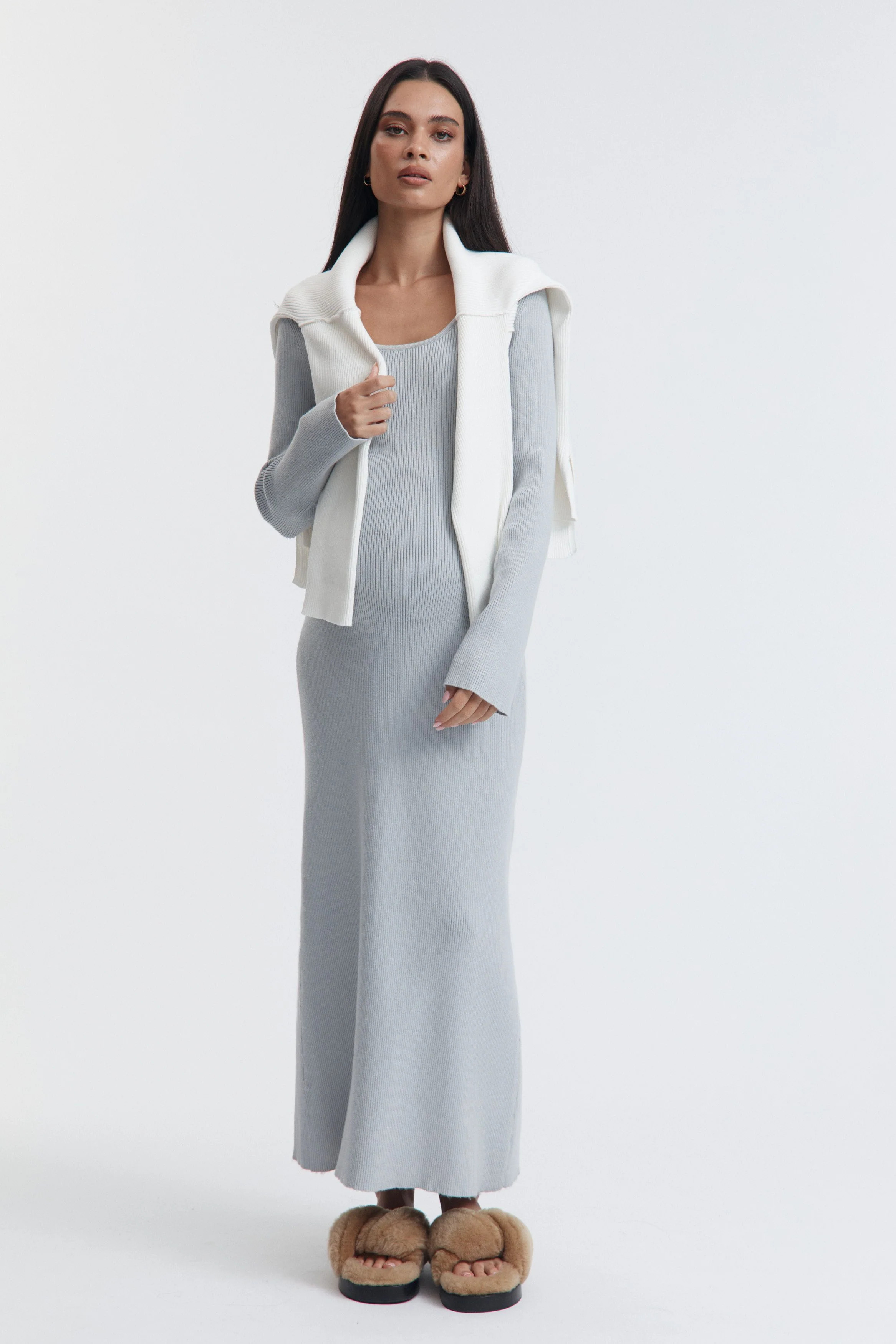 Valencia Dress (Misty Blue) | Legoe Heritage Maternity APAC