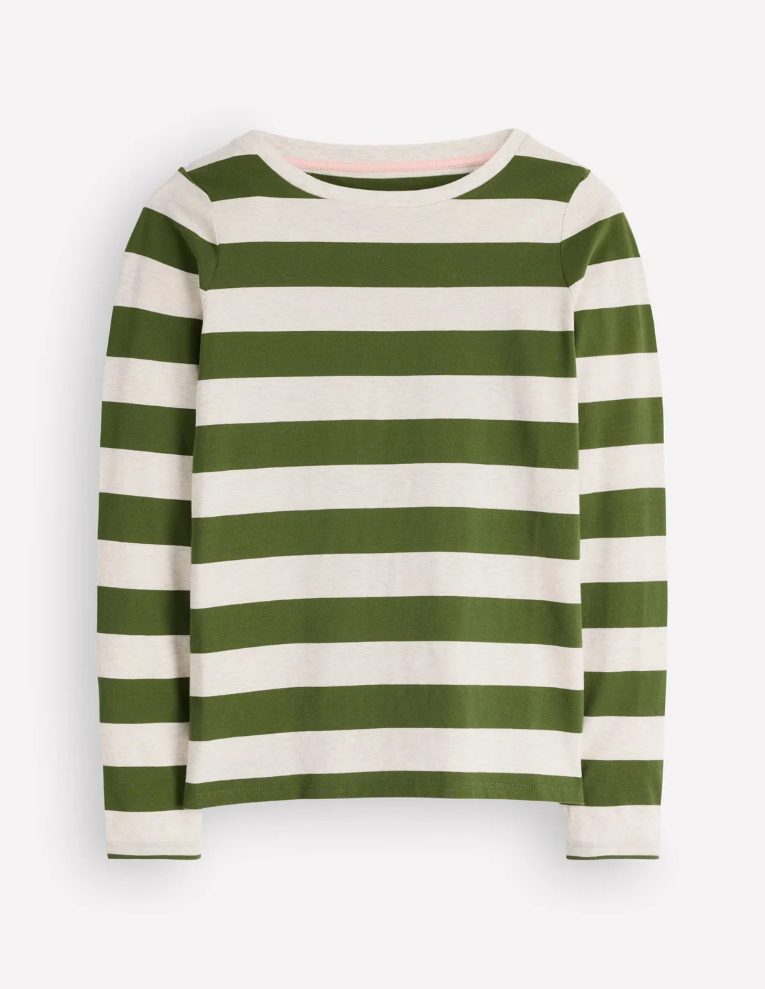 Olivia Long Sleeve Breton-Chive and Oatmeal | Boden UK
