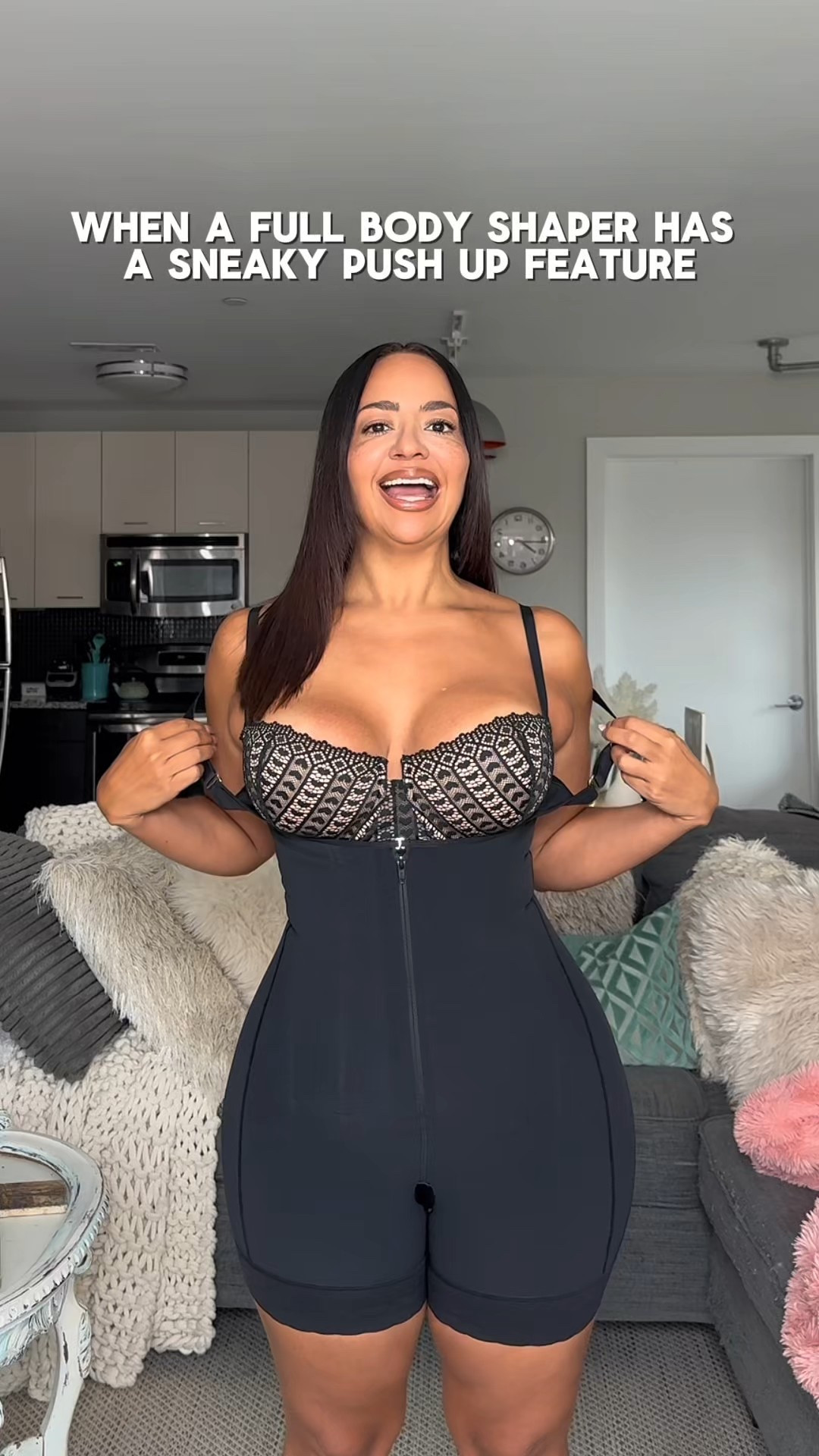 A full body shaper with a sneaky push up bra feature! Love this one and it is so affordable. 🖤 Currently 20% off for the Amazon Big Spring Sale 👏🏽

5’3
Waist: 28”
Hips: 43”
Wearing Size Large

 over 40, millennial, petite, petite curvy, curvy, size 8, midsize, shapewear, Shapewear bodysuit, full body shapewear, ShaperX 

#LTKFindsUnder50 #LTKMidsize #LTKSaleAlert