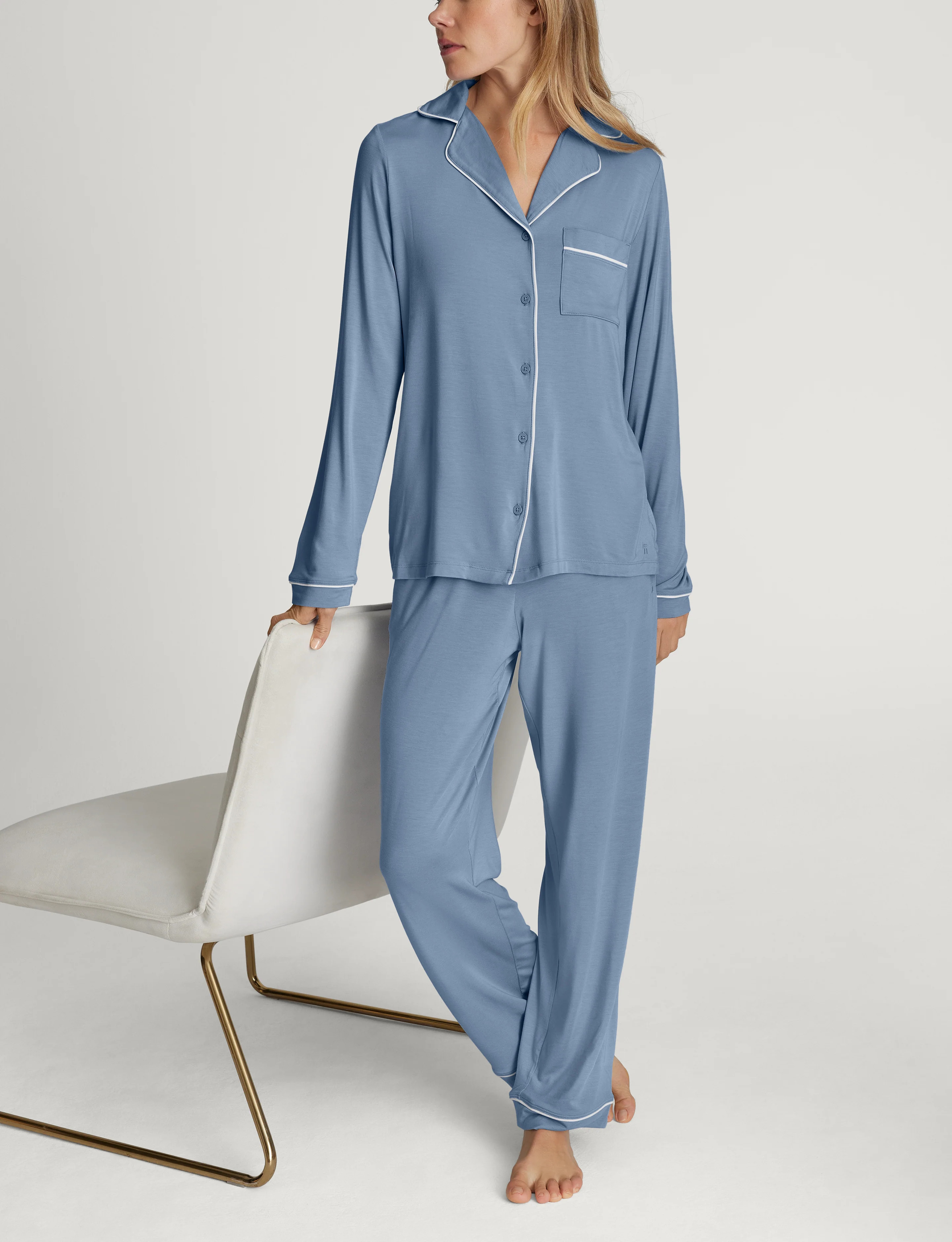 Women's Downtime Long Sleeve Pajama Top & Pant Set | Tommy John
