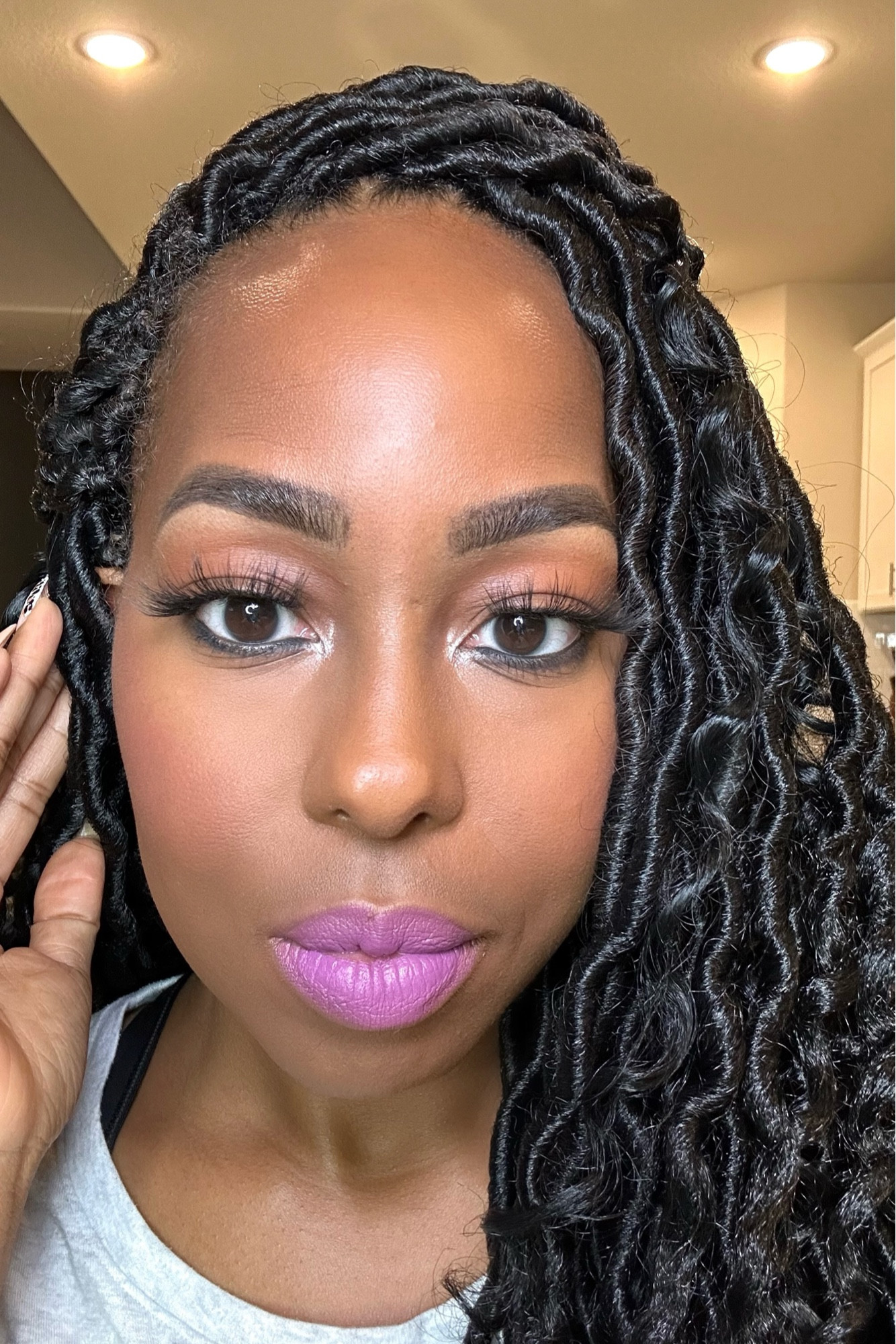 Soft Glam with a bold lip never fails  💜

#LTKbeauty #LTKstyletip