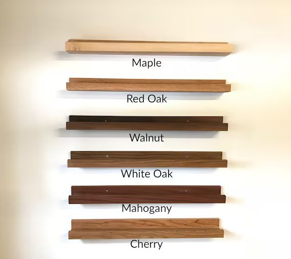 Solid Hardwood Floating Picture Ledge, Floating Shelf, Art Shelf, Picture Shelf, Display Ledge, Gall | Etsy (US)