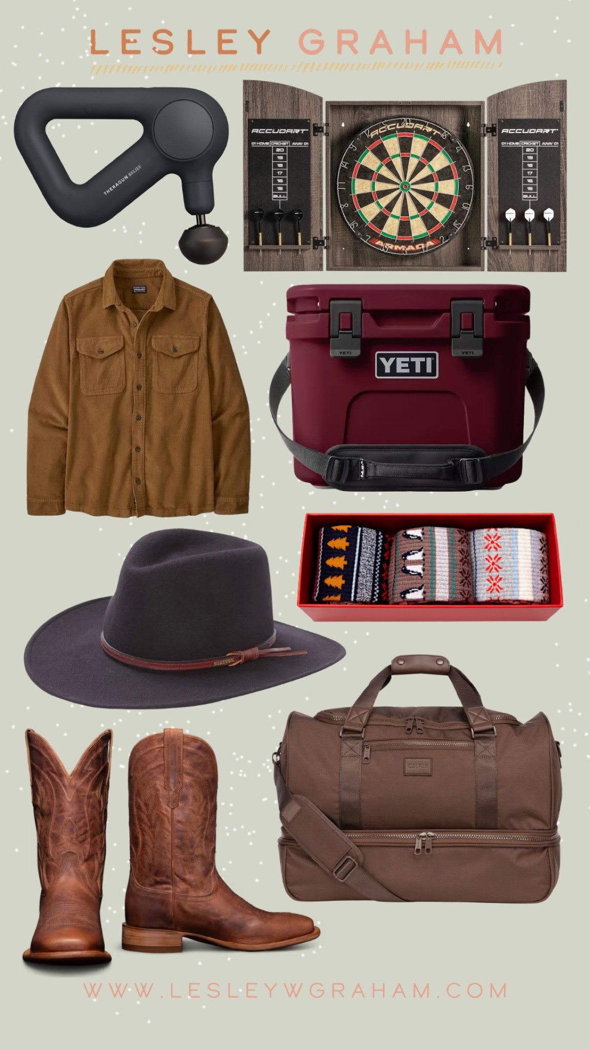 Gifts for men cowboy boots western hat duffle bag dart board best cooler color best socks for men

#LTKGiftGuide #LTKHoliday #LTKMens