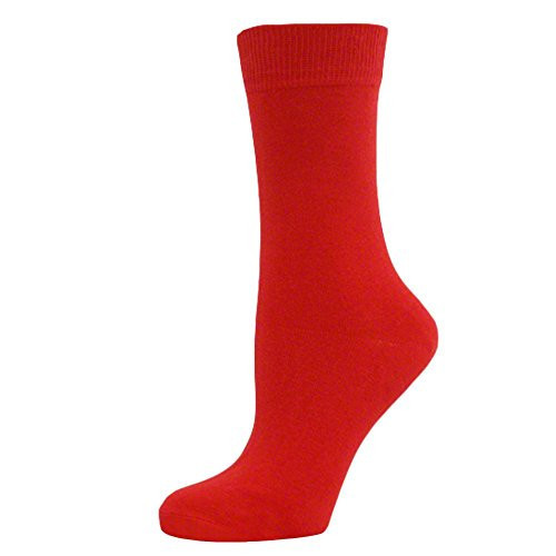 Comfortable New Casual Formal Ladies Women Rich Cotton Plain Ankle Socks, Red, 4-8 UK, 37-42 EU | Amazon (UK)