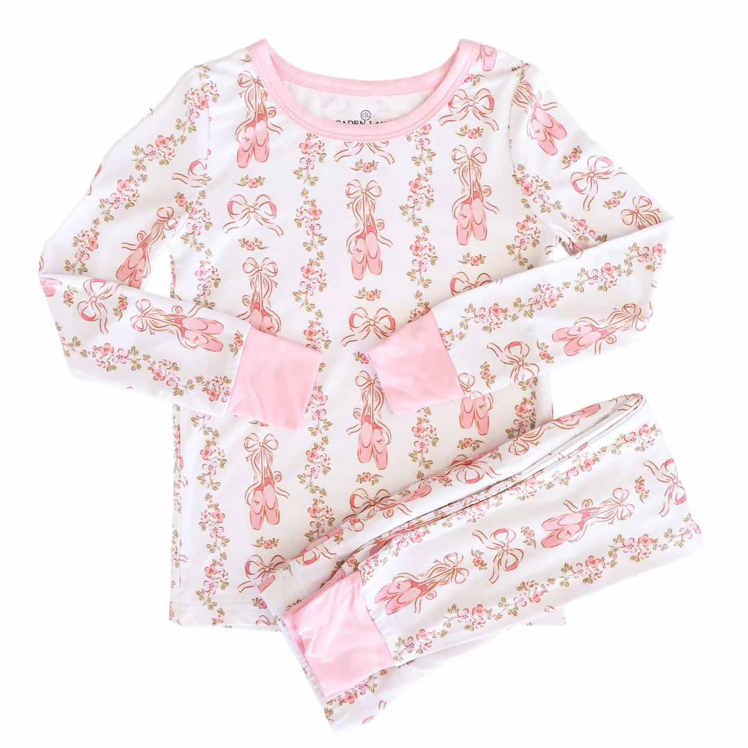 Ballet Blossoms Two Piece Pajama Set | Caden Lane