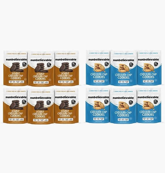 6pk Double Chocolate + Chocholate Chip | Amazon (US)