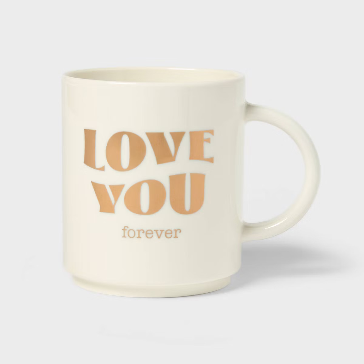 14oz Stoneware Love You Forever Stacking Mug White - Spritz™ | Target