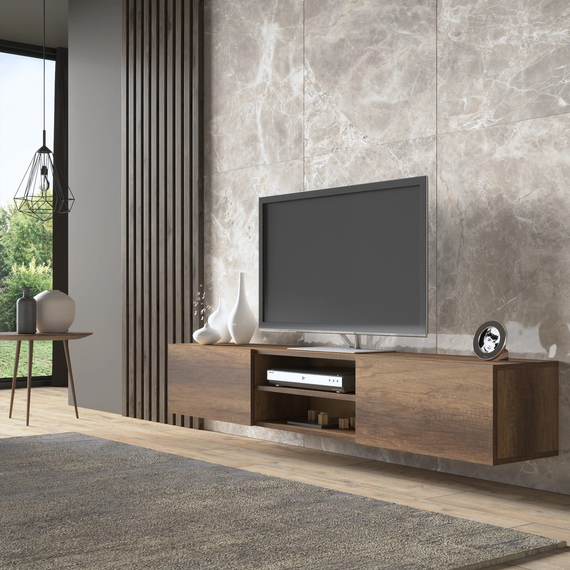Desmone Modern Floating TV Stand Wall Mount Media Console Up To 78" TVs | Wayfair North America