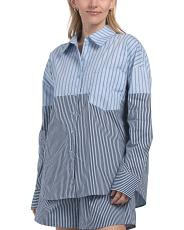 Striped Button Front Shirt | TJ Maxx