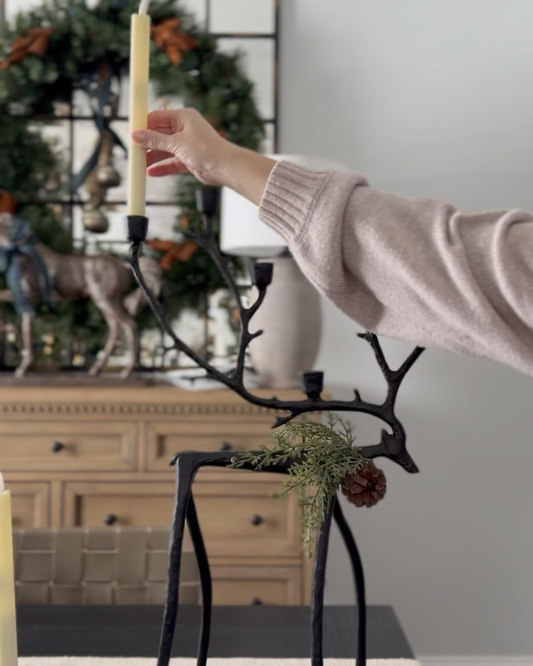 I’ve had this dear candelabra for a few years still one of my favorites. It’s currently on sale. Here’s how I styled it this year! I embellished mine with a little greenery and a pine cone, as well as battery operated lights. 

#LTKHome #LTKSaleAlert #LTKHoliday