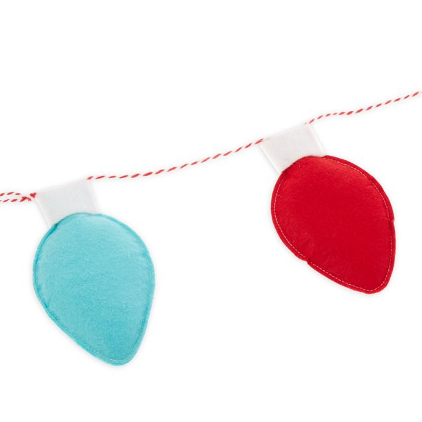 Holiday Time Bright Fabric Christmas Light Bulb Garland, 6' - Walmart.com | Walmart (US)