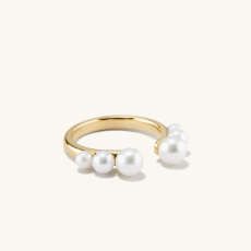 Mini Pearl Open Ring - £88 | Mejuri (Global)