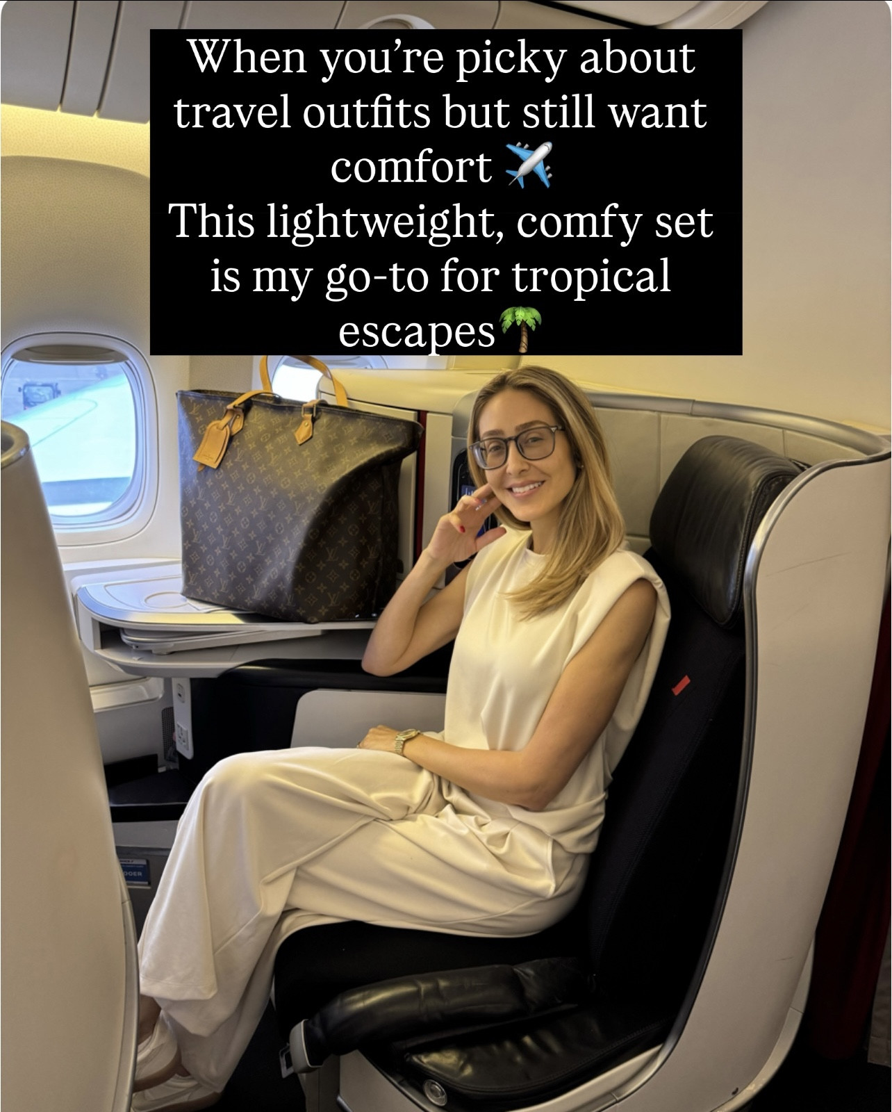 Travel outfit! 
When you're picky about travel outfits but still want comfort ✈️
This lightweight, comfy set is my go-to for tropical
escapes🌴
Airport outfit 
Cozy set 
Cozy travel outfit 


#LTKootd #LTKTravel #LTKU