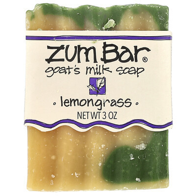 ZUM, Zum Bar®, Goat's Milk Bar Soap, Lemongrass, 3 oz | iHerb