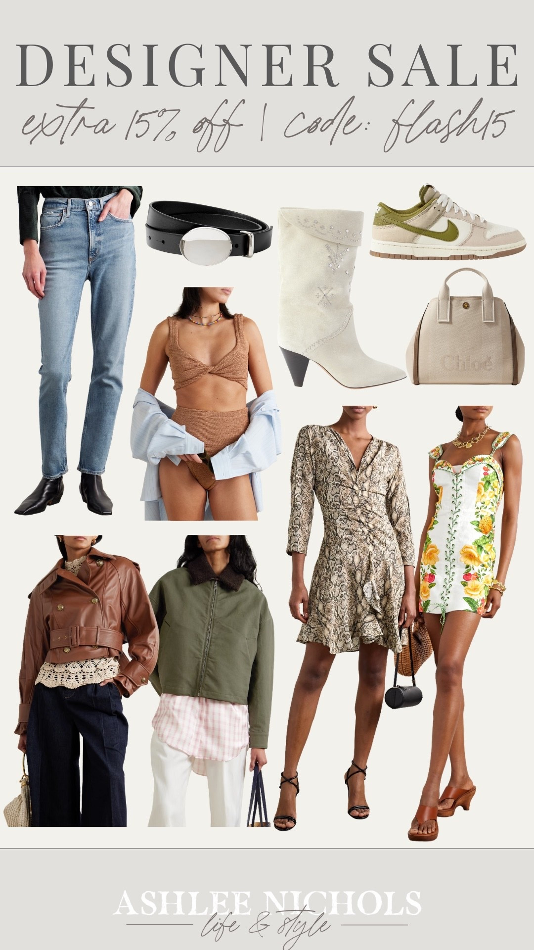 Extra 15% off select designer pieces with code: FLASH15

Agolde jeans, crinkle swimsuit, bark jacket, farm Rio dress

#LTKSeasonal #LTKSaleAlert #LTKootd