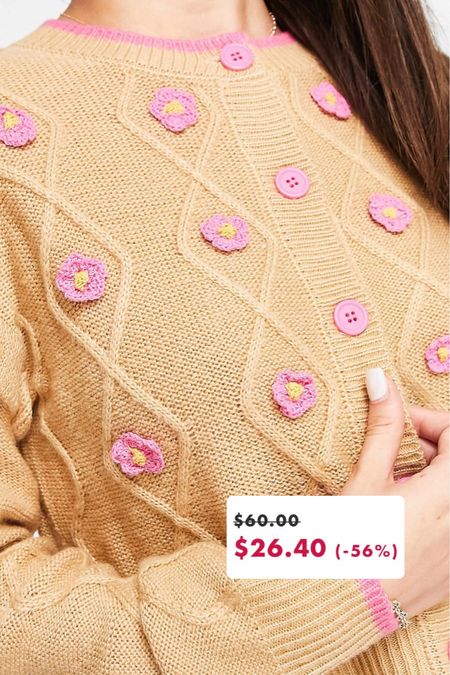 sweater, color block sweater, spring, outfit idea, casual style, casual look, ASOS, sale, floral, pink, under $50, outfit idea, trendy style, cropped sweater, cardigan

#LTKFind #LTKstyletip #LTKsalealert