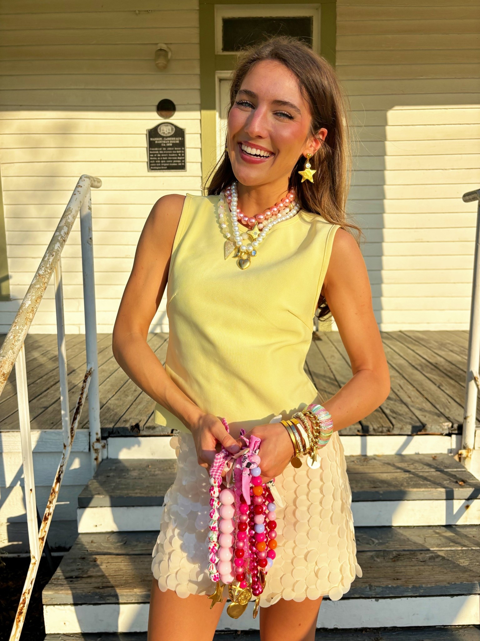 Sequin skirt ootd! 
I’m 5’2 wearing a small top and XS skirt

All jewelry is from shopfaceeast.square.site

#LTKootd #LTKPetite #LTKgrwm