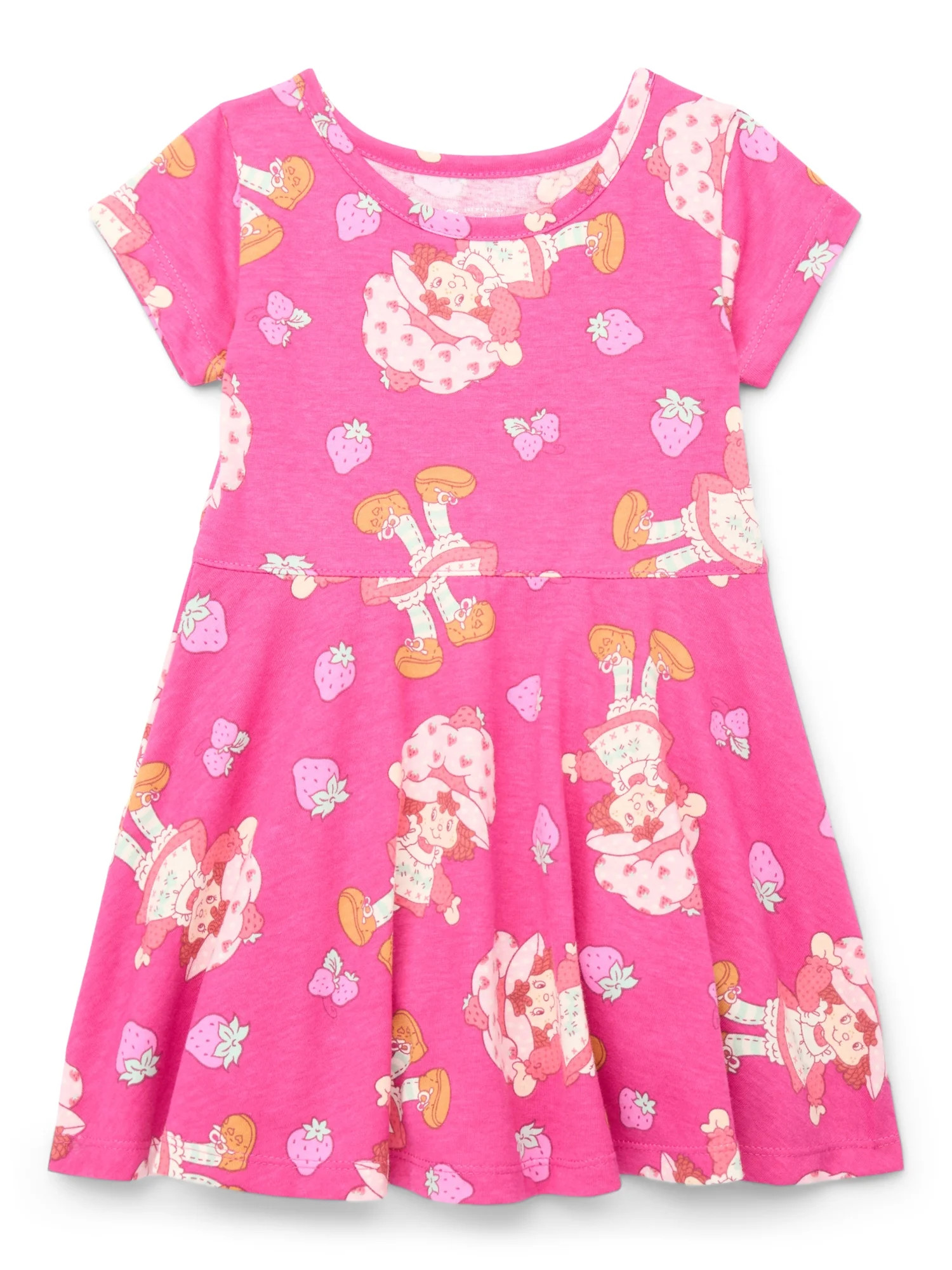 Strawberry Shortcake Toddler Girl Print Dress with Short Sleeves, Sizes 12M-5T | Walmart (US)