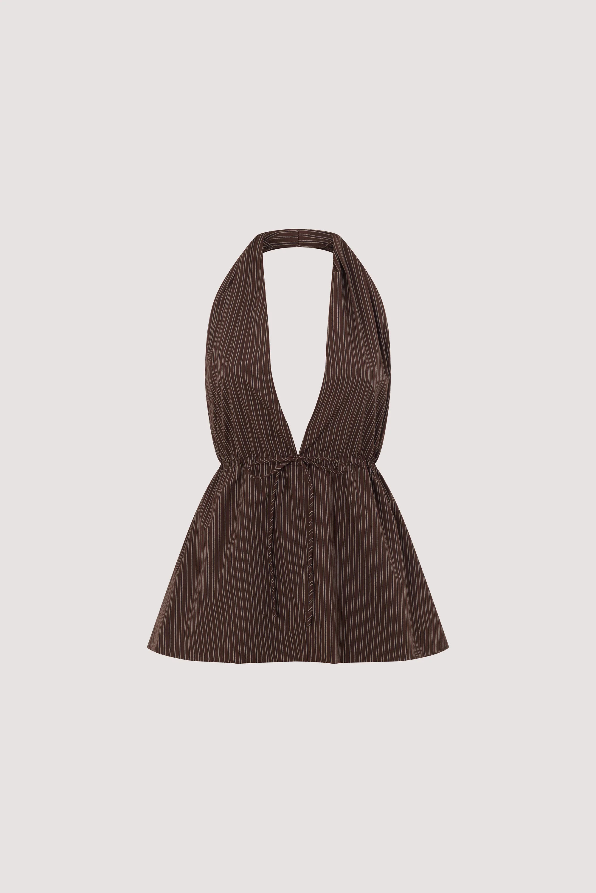 SOLACE CHOC STRIPE COTTON TOP | DISSH