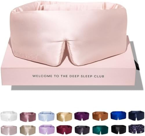 DROWSY Silk Sleep Mask - Face-Hugging, Padded Cocoon for Luxury Sleep in Total Darkness - 100% Pu... | Amazon (US)