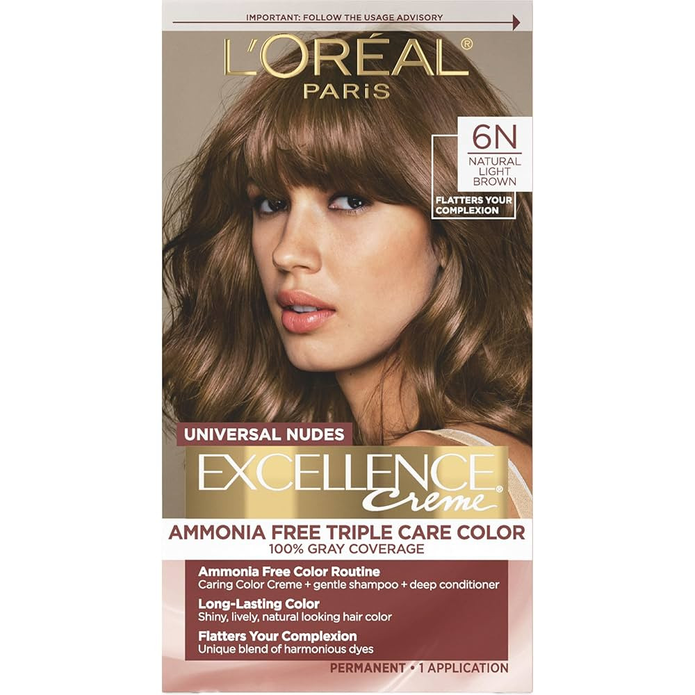 L’Oreal Paris Excellence Universal Nudes Permanent Hair Color, Ammonia Free Hair Dye for Gray H... | Amazon (US)