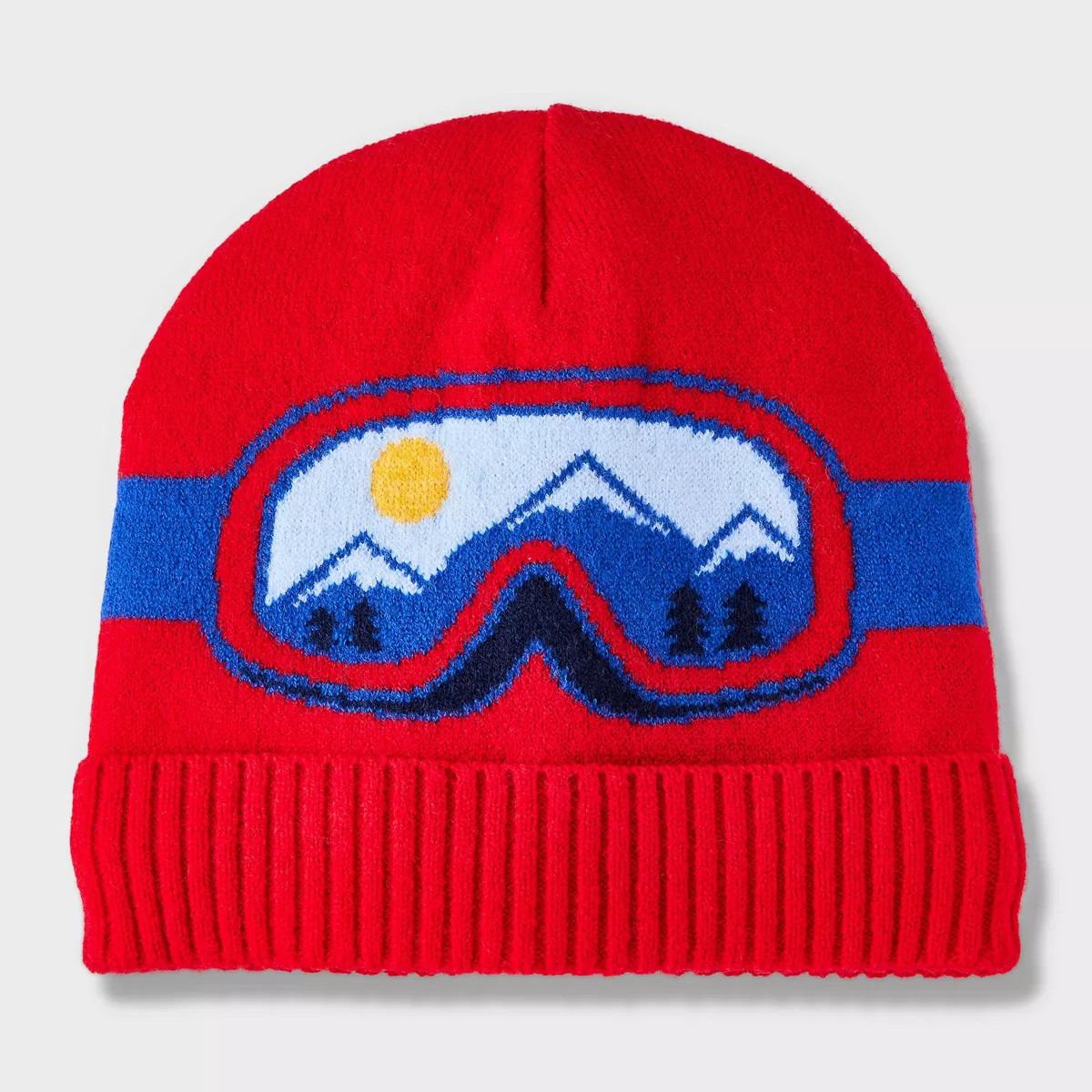 Boys' Retro Ski Goggle Beanie Hat - Cat & Jack™ Red | Target