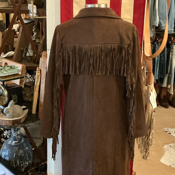 Skies Are Blue Brown Fringe Trench Coat | Poshmark