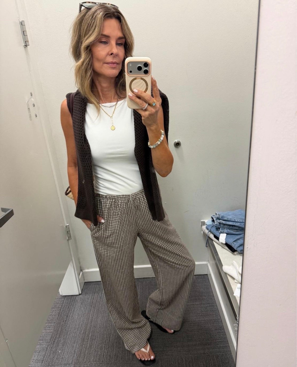 Dressing room at @gapstyle  I’m 5’6’’

#LTKootd #LTKSeasonal #LTKOver40
