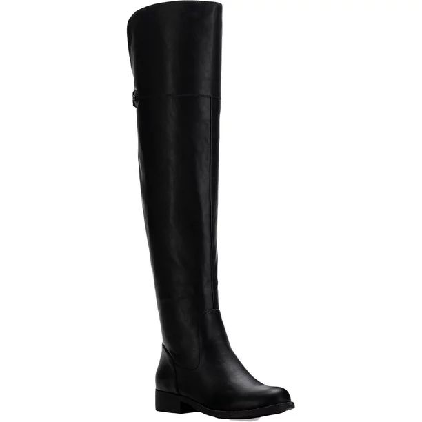 Sun + Stone Womens Allicce Microsuede Over-The-Knee Boots Black 8.5 Medium (B,M) - Walmart.com | Walmart (US)
