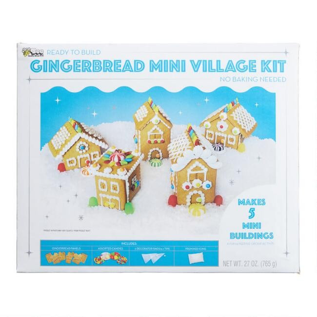 Bee Mini Village Gingerbread House Kit | World Market