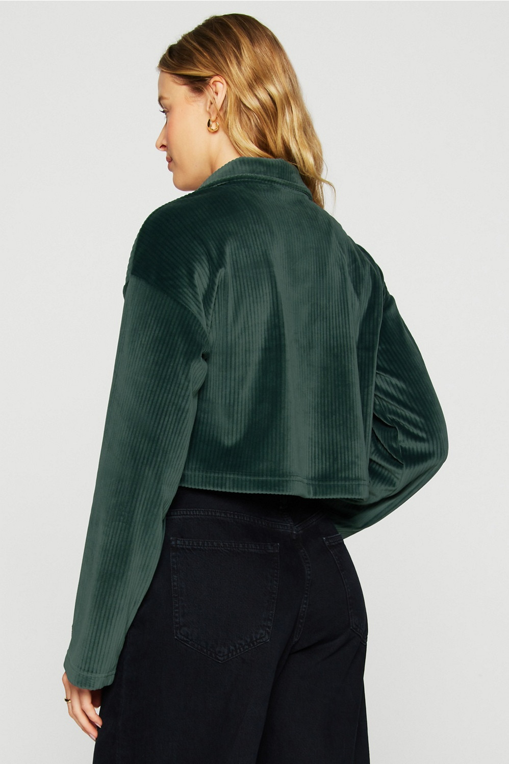 Plush Rib Half Zip Sweatshirt | Fabletics - North America