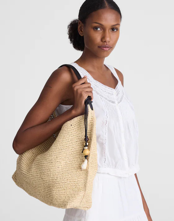 The Mylie Shoulder Bag in Straw | Madewell