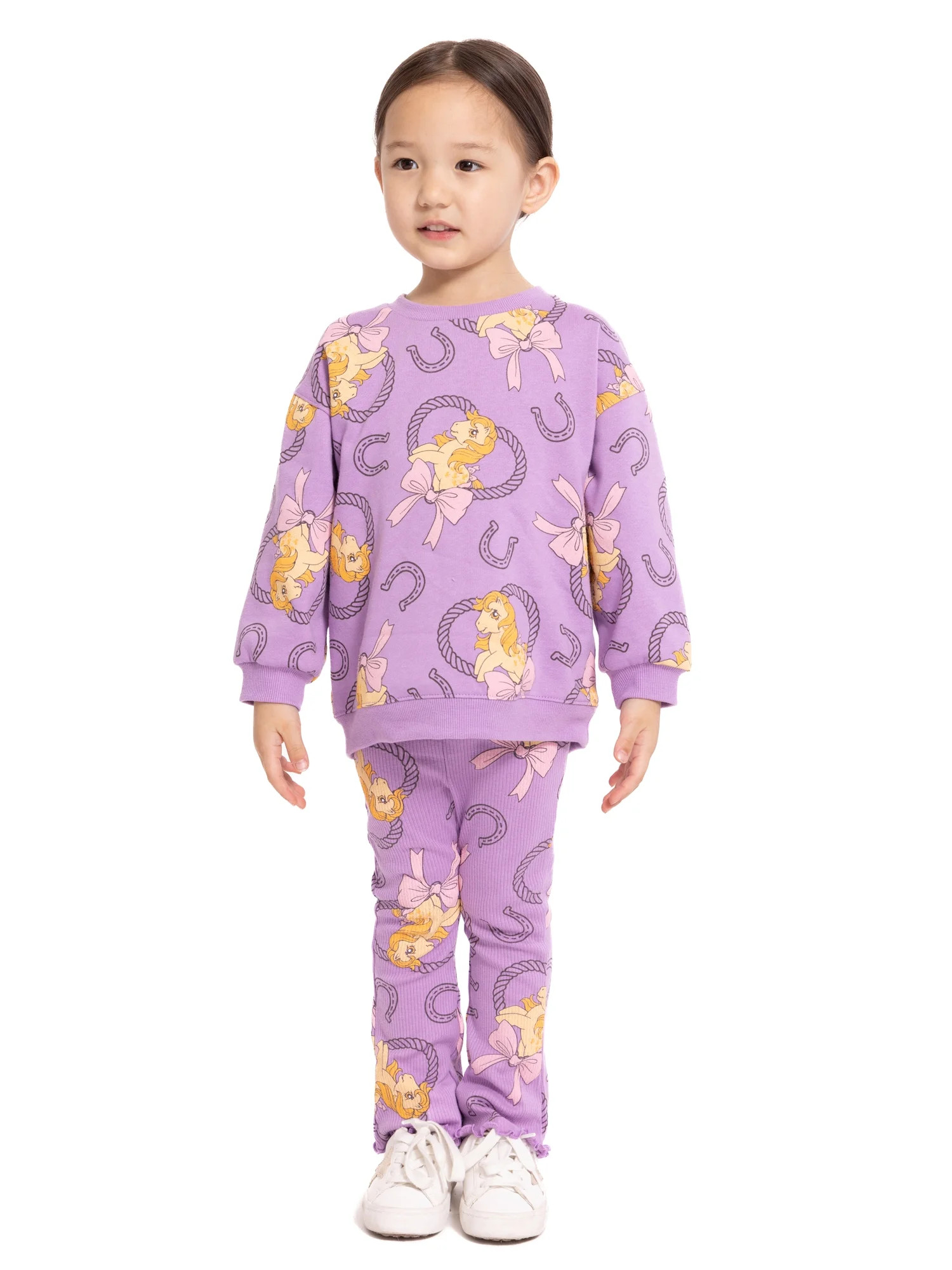 My Little Pony Toddler Girls Printed Crewneck Sweatshirt and Flare Leggings Set, 2 Piece, Sizes 1... | Walmart (US)