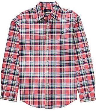 Polo Ralph Lauren Classic Fit Large Plaid Oxford Long Sleeve Woven Shirt - 2XL | Dillard's