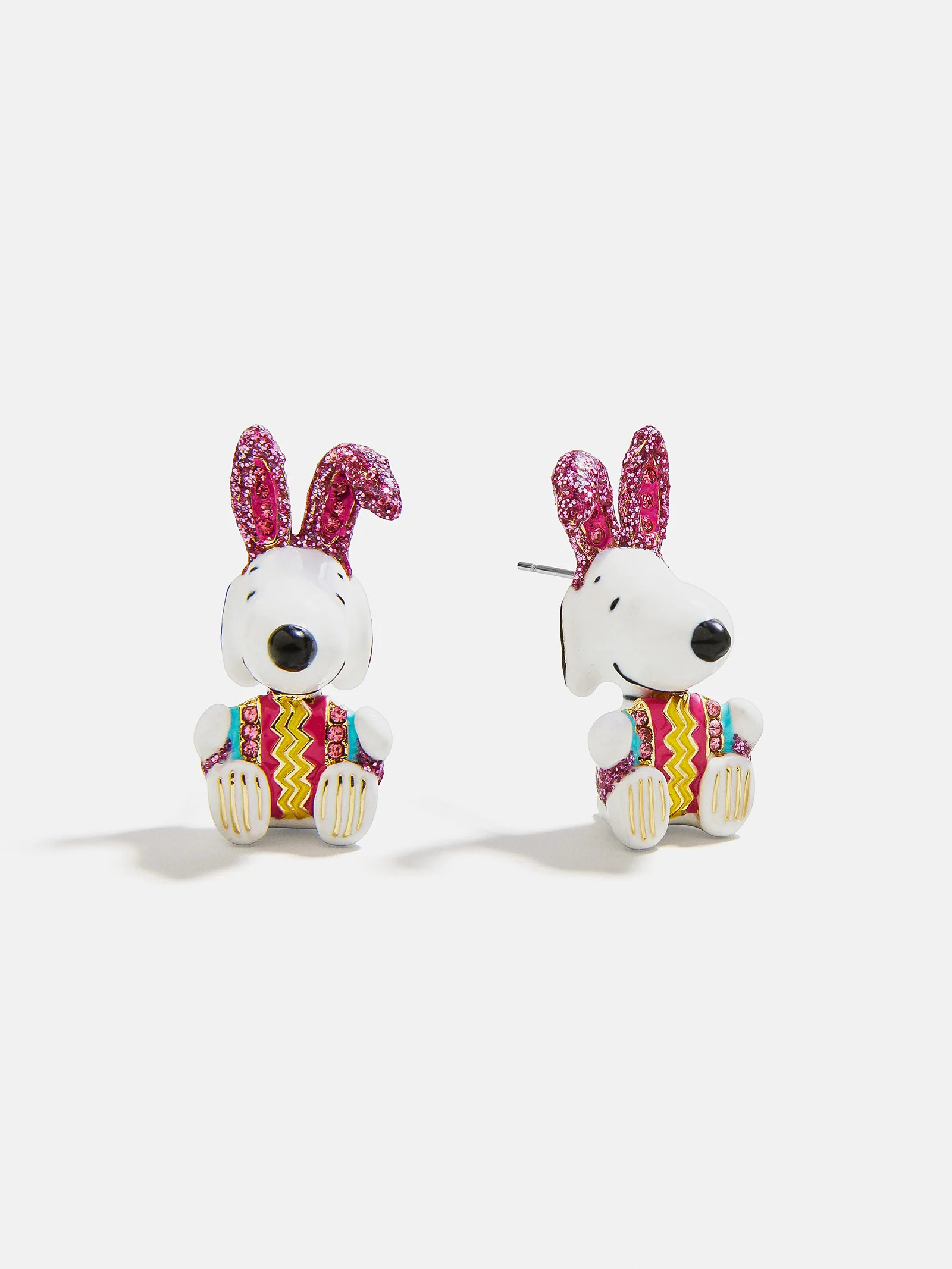 Peanuts Snoopy Easter Earrings - White/Black | BaubleBar