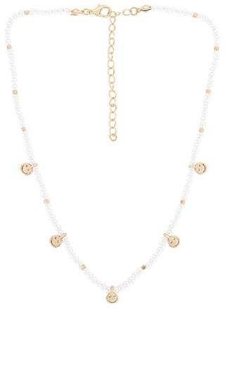 Beaded Choker Necklace in Gold | Revolve Clothing (Global)