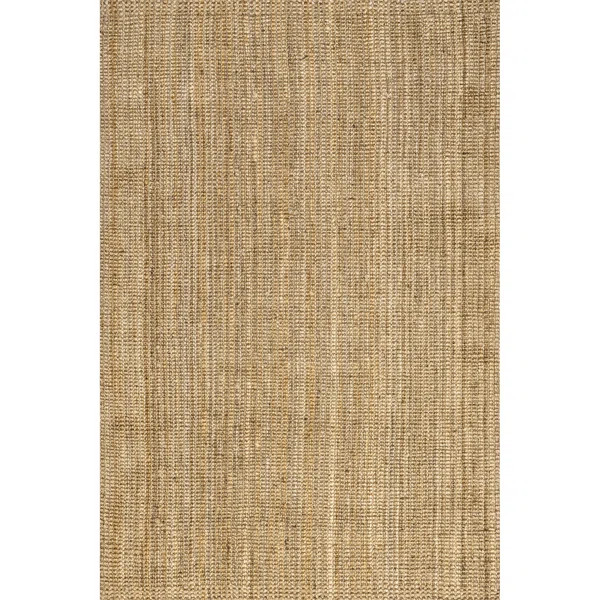 Waring Farmhouse Handmade Flatweave Jute Area Rug in Natural | Wayfair North America