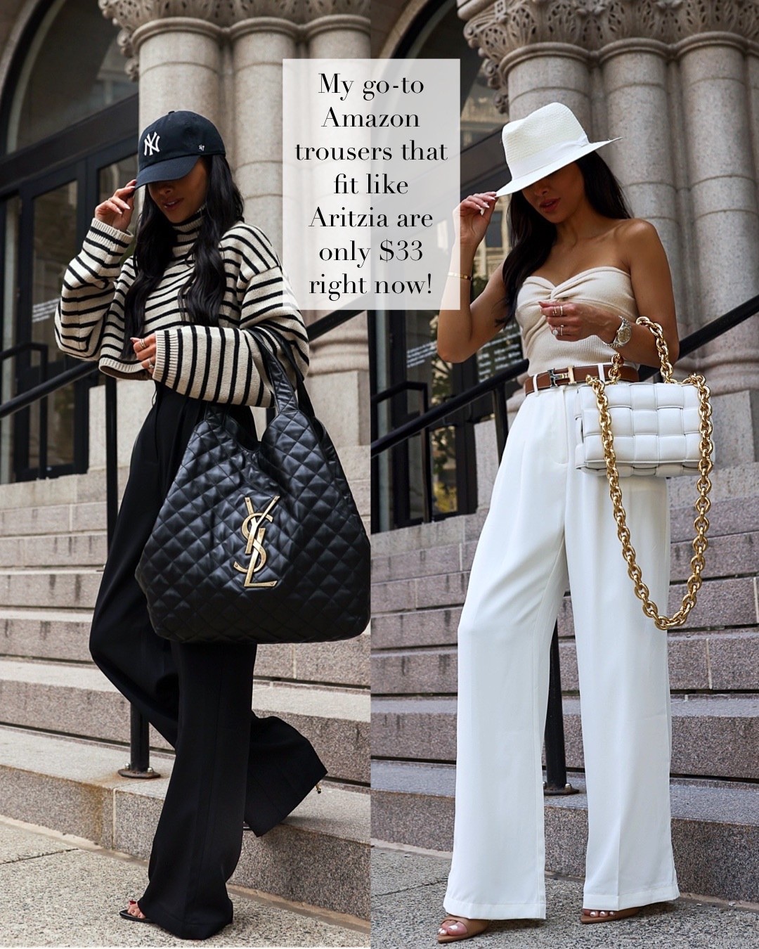 Amazon big spring sale! The Amazon wide leg trousers I swear by are on sale and only $33. These trousers are flattering on anyone and can go from work to dinner. They look just like Aritzia trousers.

Wearing an XS regular. 




#LTKPetite #LTKSaleAlert #LTKOver40