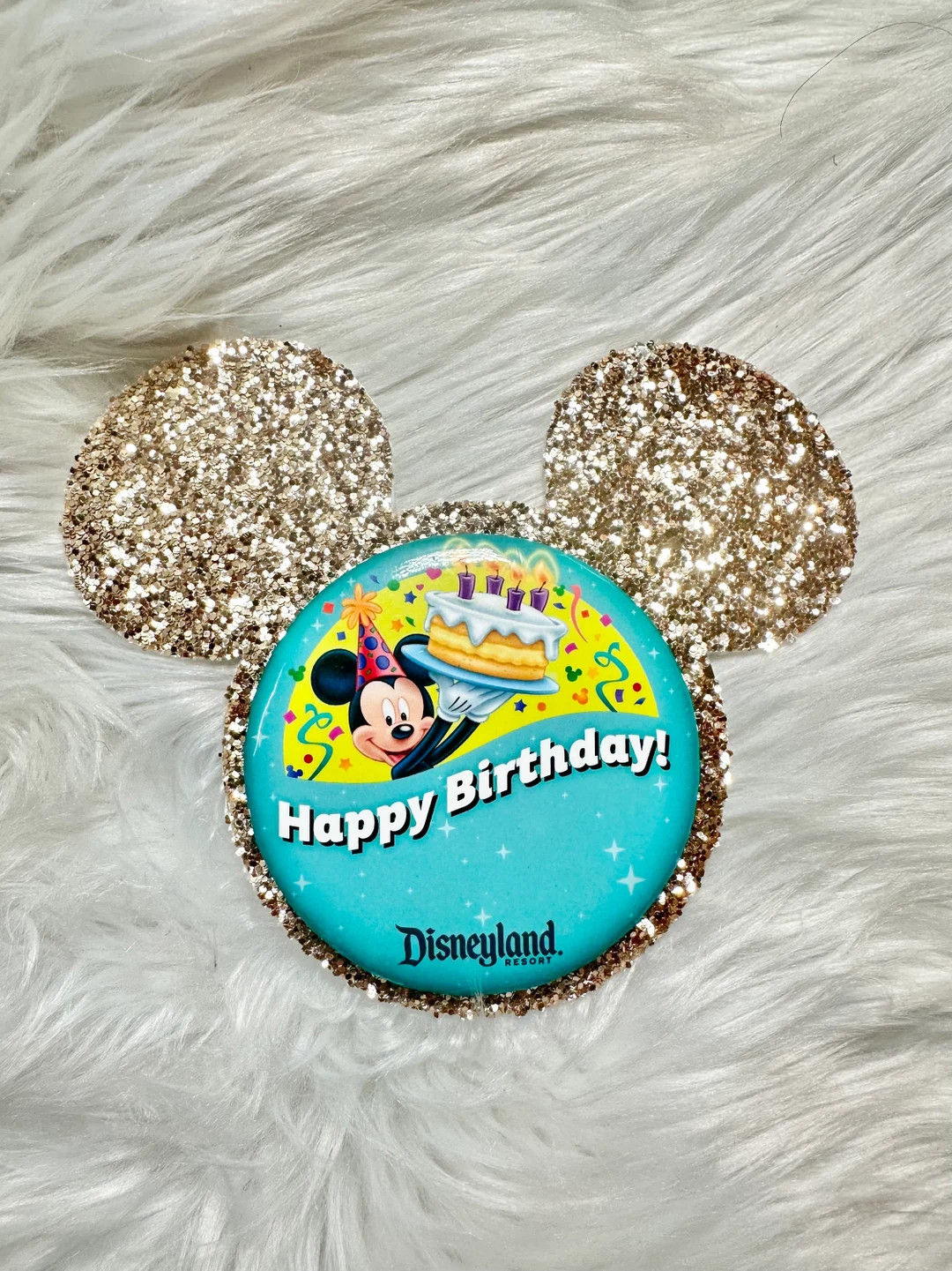 Button Accessory | Gold Glitter Mickey Button Backer | Pin Back | 3 inch button accessories | Etsy (US)