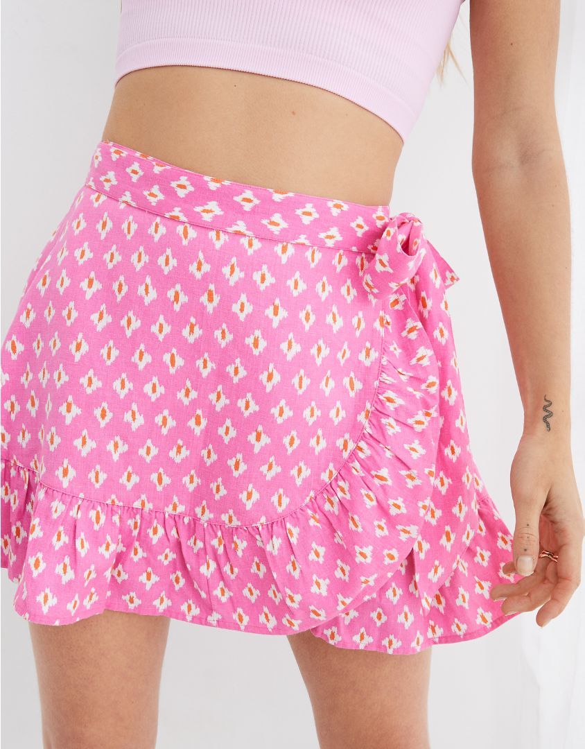 Aerie Wrap Mini Skirt | American Eagle Outfitters (US & CA)