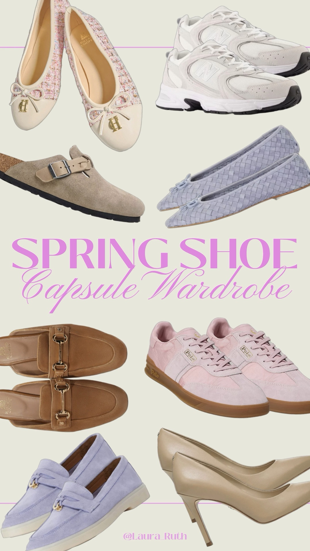 Spring shoe capsule wardrobe 🌸 featuring neutral flats, white trainers, classic loafers, chic heels + everyday mules. Easy, versatile shoes to style with all your spring outfits 🤍🌸💙

#LTKuk #LTKspring #LTKshoes
