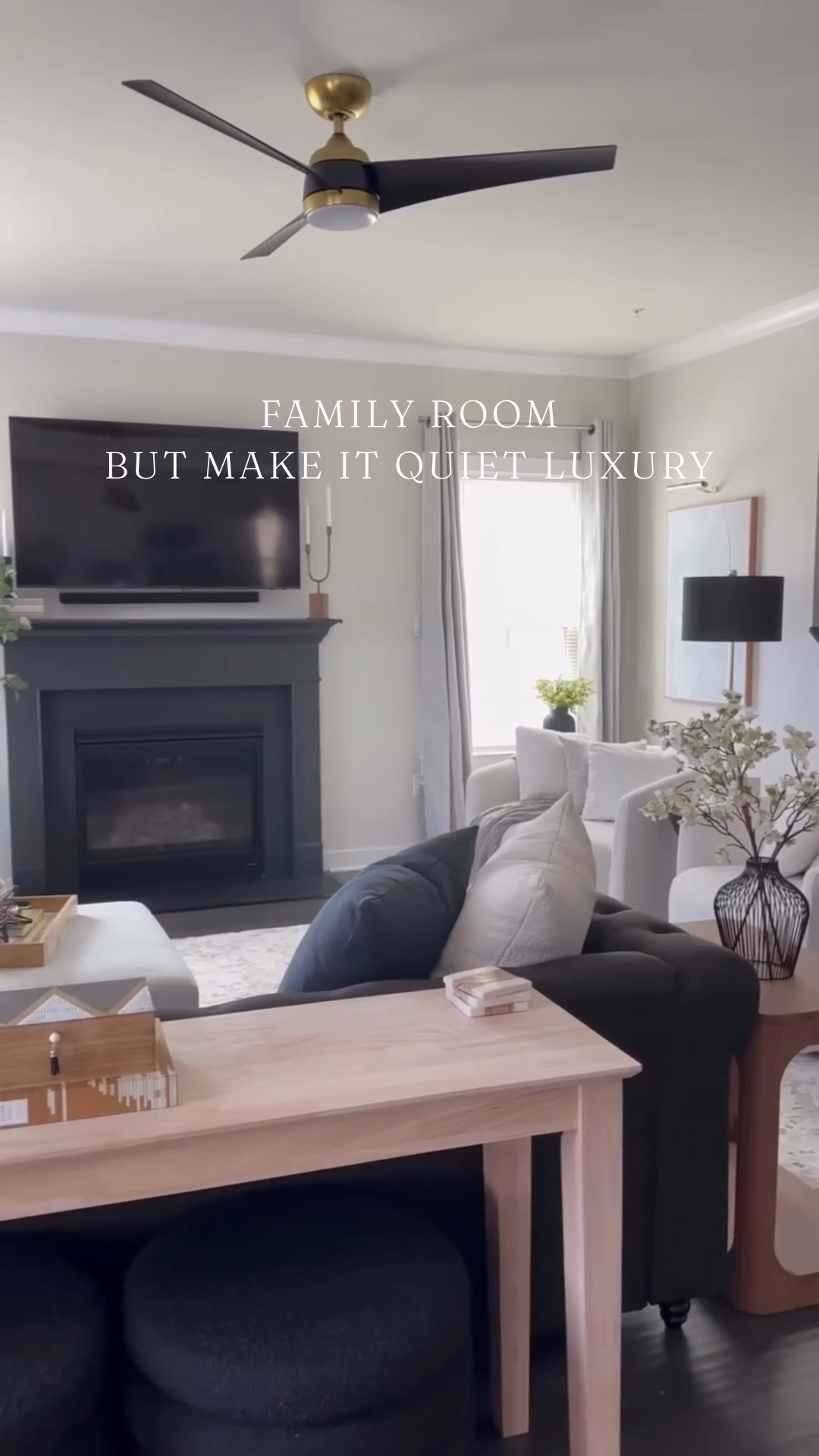 Family room, but make it quiet luxury.

Soft light. Layered textures. A space that feels elevated — but still lived in.

Luxury doesn’t have to be loud.
Sometimes it’s about restraint, warmth, and thoughtful details.

If you want sources, comment FAMILY and I’ll send the links.
And save this if you’re creating a family room that feels cozy and refined. ✨

⸻

#quietluxuryhome #organicmodernliving
#modernfamilyroom #cozybutmakeitelevated #houseofcovington


#LTKHome