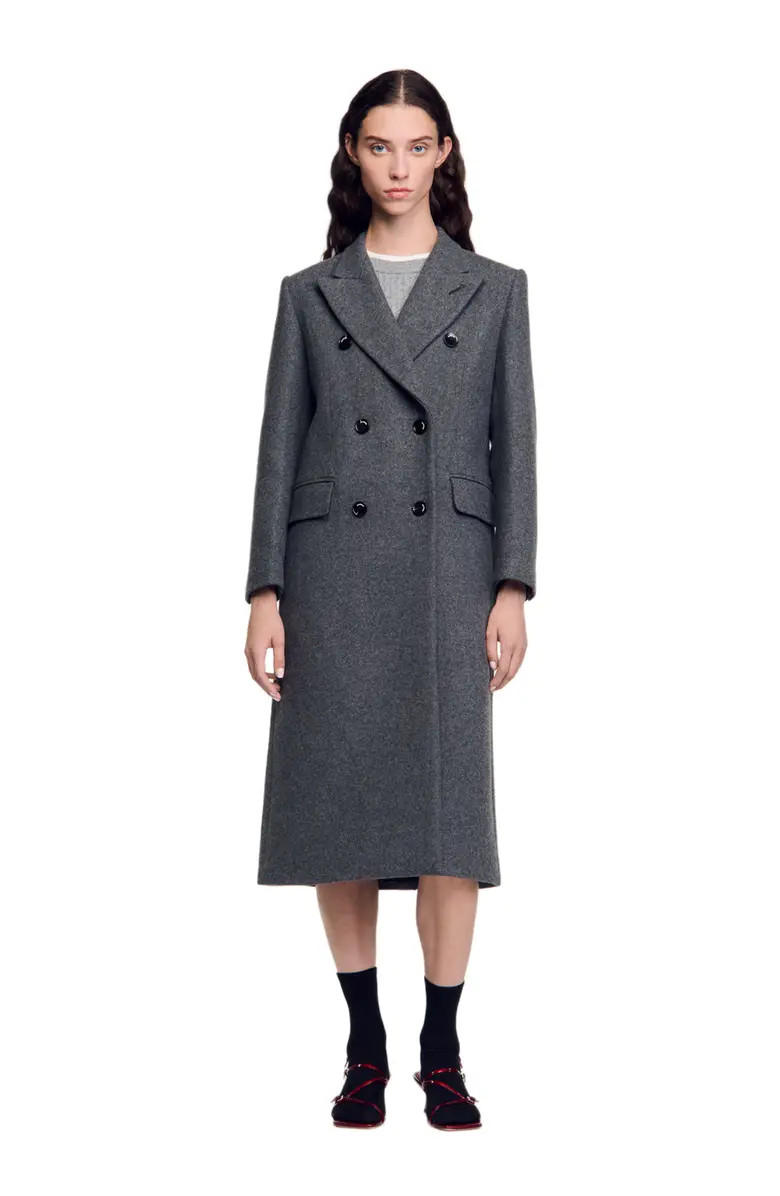SANDRO Long coat | Nordstrom | Nordstrom
