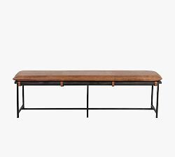 Benson Leather Bench (68") | Pottery Barn (US)