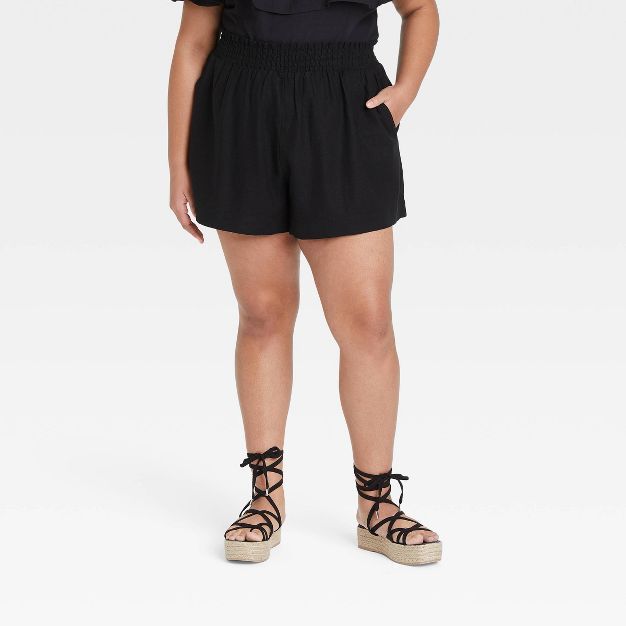 Women's Plus Size Linen Shorts - Ava & Viv™ | Target