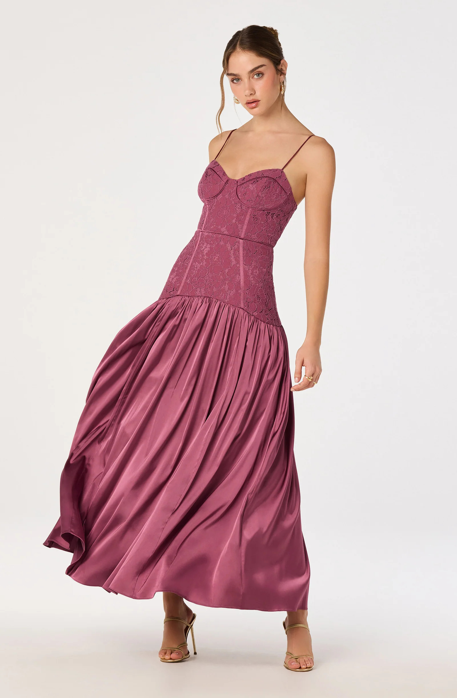 Kaylani Lace Bustier Maxi Dress | ASTR The Label (US)