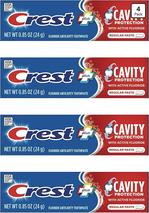 Crest Cavity Protection Regular Toothpaste, Travel Size .85 oz. (24g) - Pack of 4 | Amazon (US)