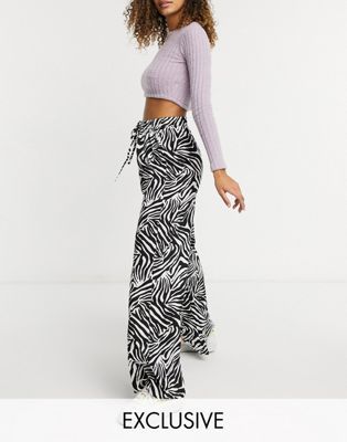 Native Youth very wide leg trousers in zebra print | ASOS (Global)