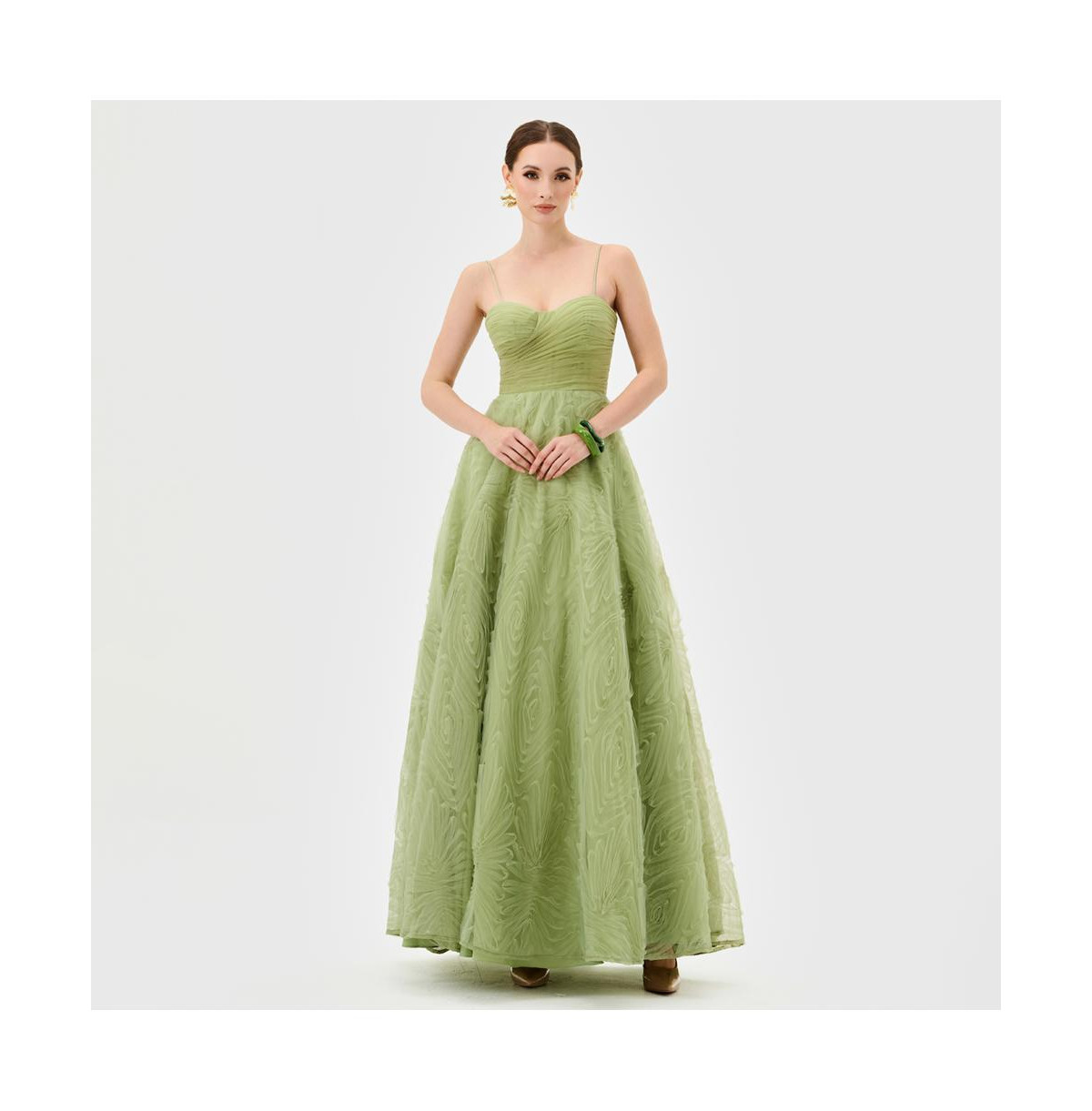 Bariano Women's Isadora Tulle Ball Gown Dress - Pistachio green | Macy's
