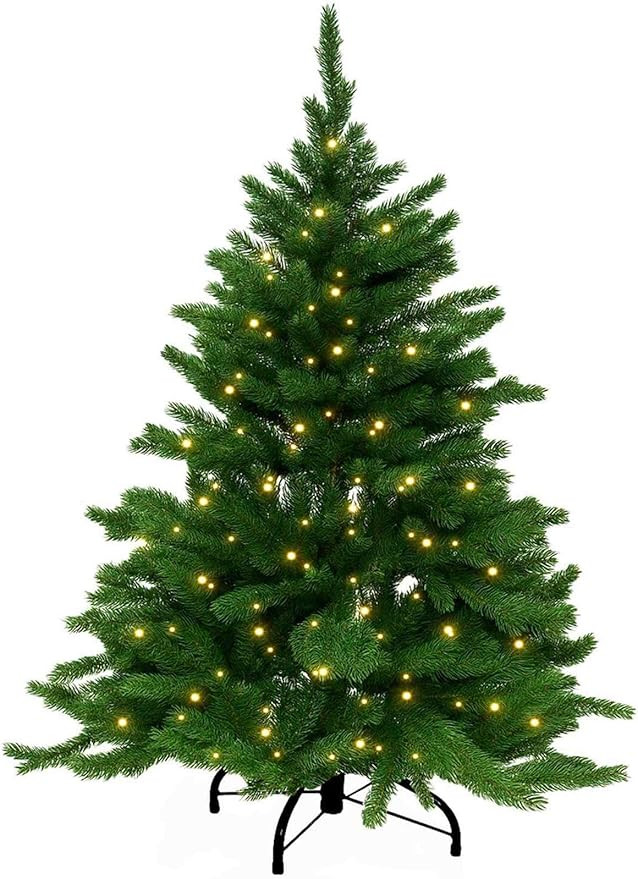 VIVANNO Künstlicher Weihnachtsbaum beleuchtet LED Premium Nordmanntanne 120 cm | Amazon (DE)